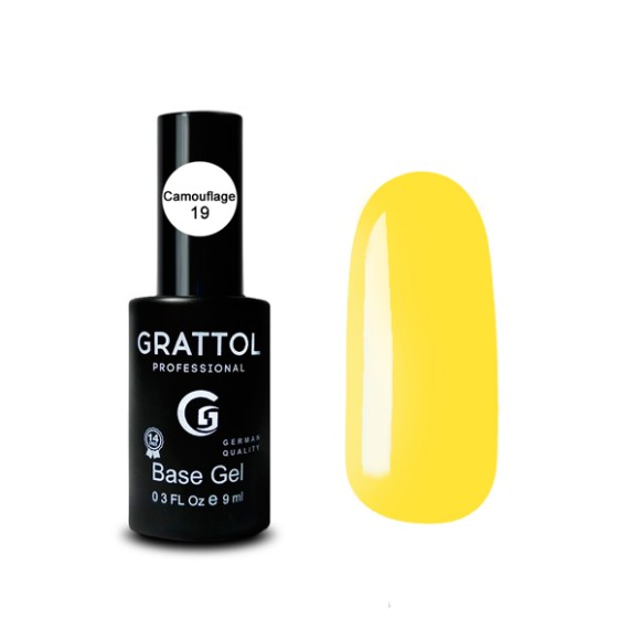Camouflage 19  9ml Камуфлирующая база для гель-лака Grattol Rubber Base