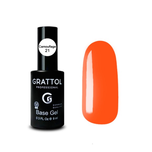 Camouflage 21  9ml Камуфлирующая база для гель-лака Grattol Rubber Base