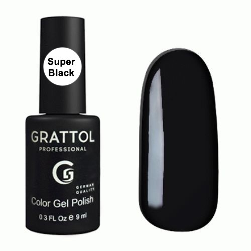 Гель-лак Grattol GTСSB Super Black, 9мл