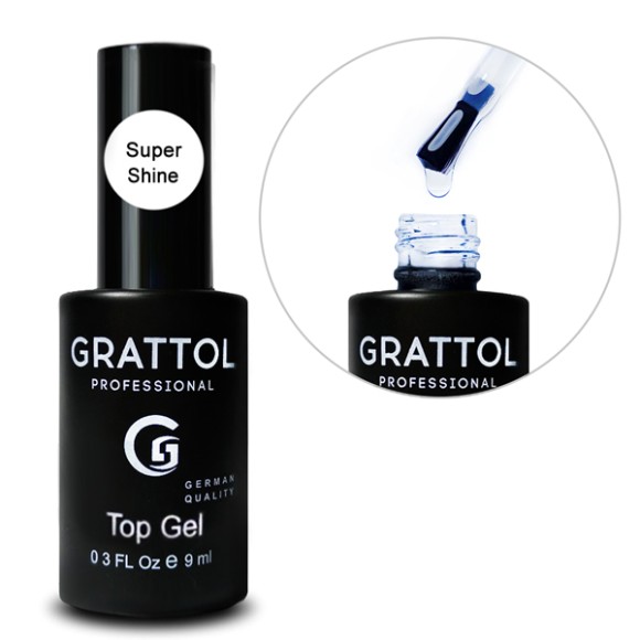 ( 9 мл ) Топ для гель-лака Grattol Super Shine