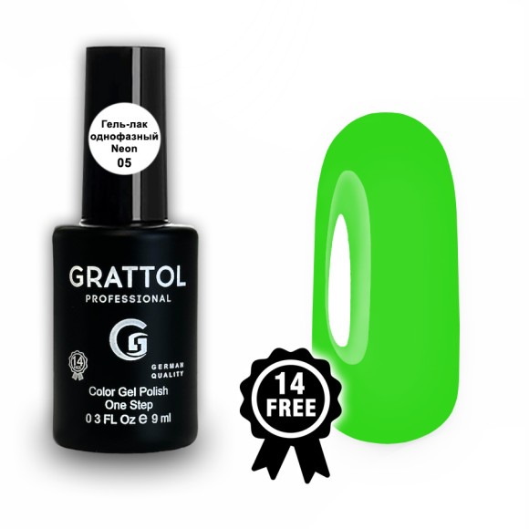 Grattol Color Gel Polish One Step Neon 05