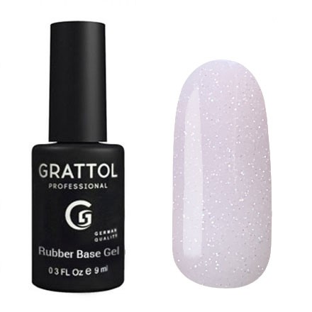 Glitter 03  9ml Каучуковая база для гель-лака Grattol Rubber Base Glitter No Hema