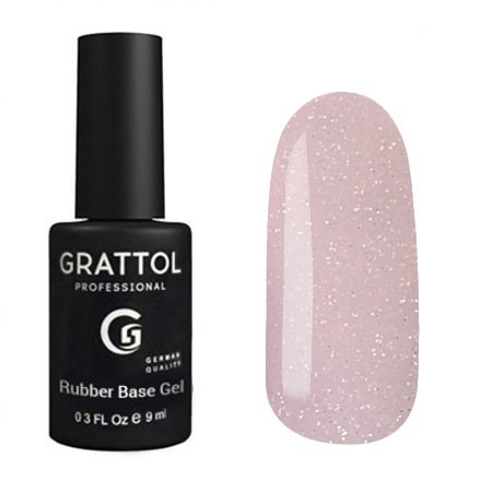 Glitter 05  9ml Каучуковая база для гель-лака Grattol Rubber Base Glitter No Hema