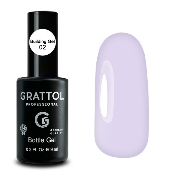 ( 9мл ) Гель для наращивания во флаконе с кистью Grattol Gel Bottle 02