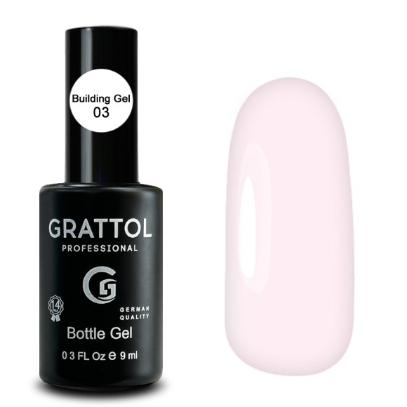 ( 9мл ) Гель для наращивания во флаконе с кистью Grattol Gel Bottle 03