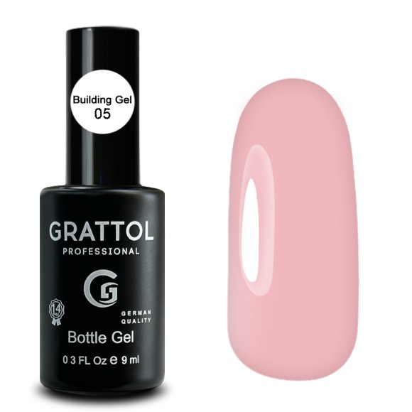 ( 9мл ) Гель для наращивания во флаконе с кистью Grattol Gel Bottle 05