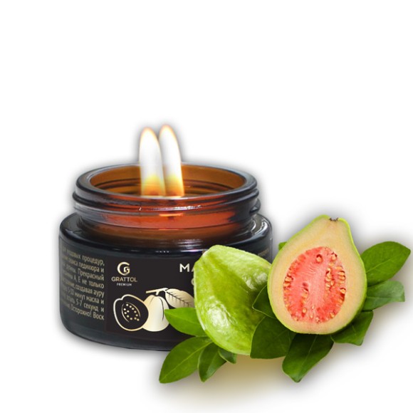 ( 30 мл ) Свеча Массажная Grattol Premium Massage Candle на кокосовом воске Guava (ГУАВА)