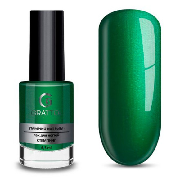 Лак для стемпинга Grattol 09 Green Metal, 6,5 мл