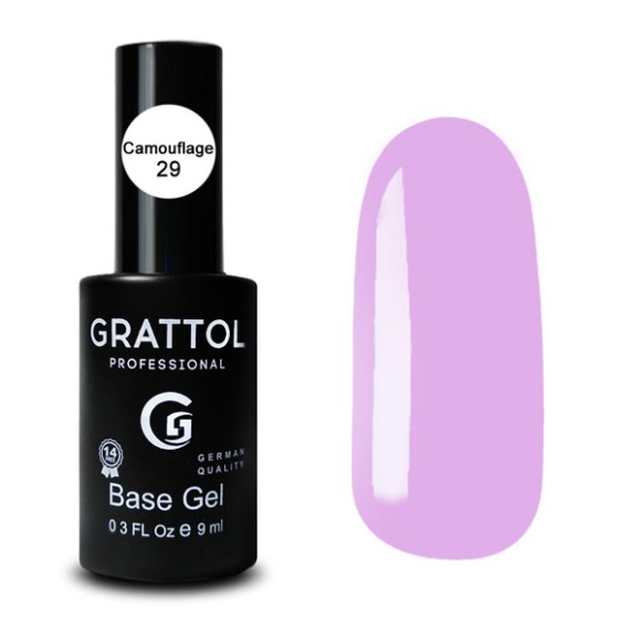 Camouflage 29  9ml Камуфлирующая база для гель-лака Grattol Rubber Base