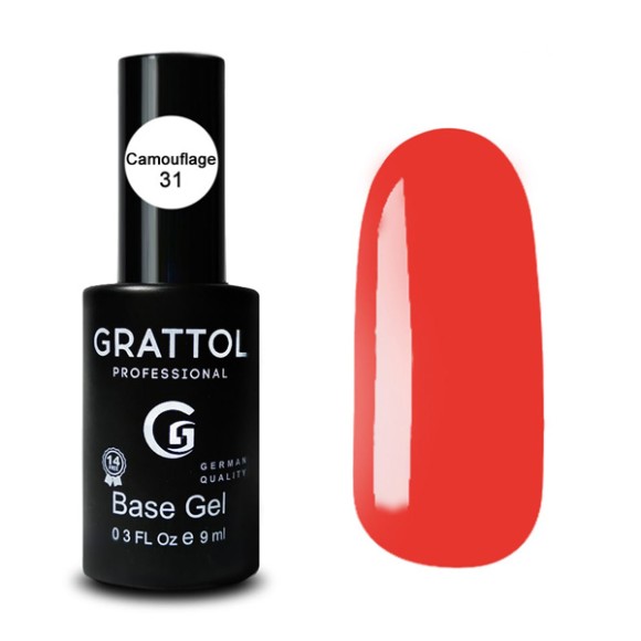 Camouflage 31  9ml Камуфлирующая база для гель-лака Grattol Rubber Base