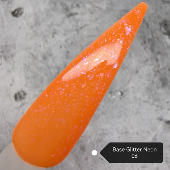 Grattol Rubber Base Glitter Neon 06