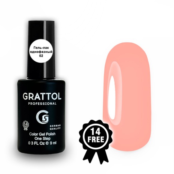 Гель-лак Grattol One Step 02, 9мл