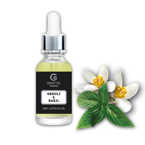( 15 мл ) Сухое Масло для кутикулы "Neroli & Вasil" Grattol Premium Dry cuticle oil Neroli & Вasil