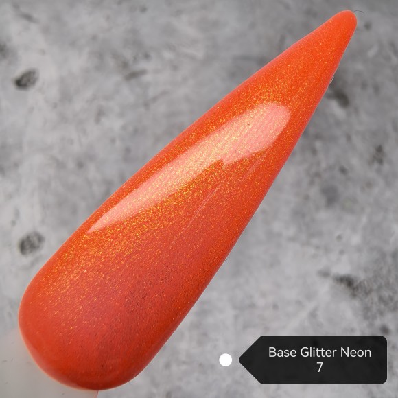 Grattol Rubber Base Glitter Neon 07