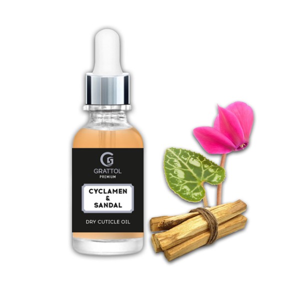 ( 15 мл ) Сухое Масло для кутикулы "Cyclamen & Sandal" Grattol Premium Dry cuticle oil