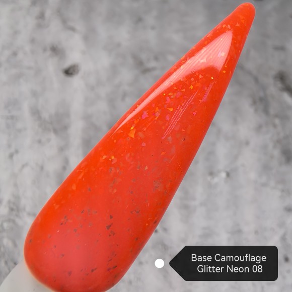 Grattol Rubber Base Glitter Neon 08