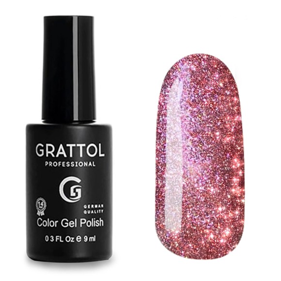 Гель-лак Светоотражающий Grattol Color Gel Polish Bright Cristal 04, 9 мл