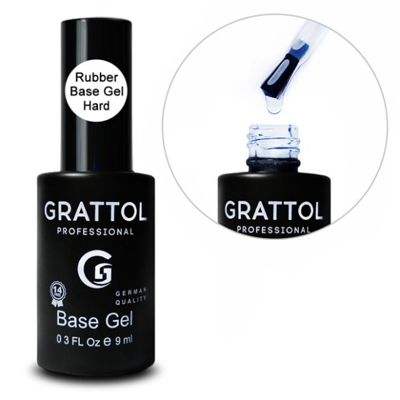 ( 9 мл ) База Каучуковая для гель-лака Grattol Rubber Base Gel Hard