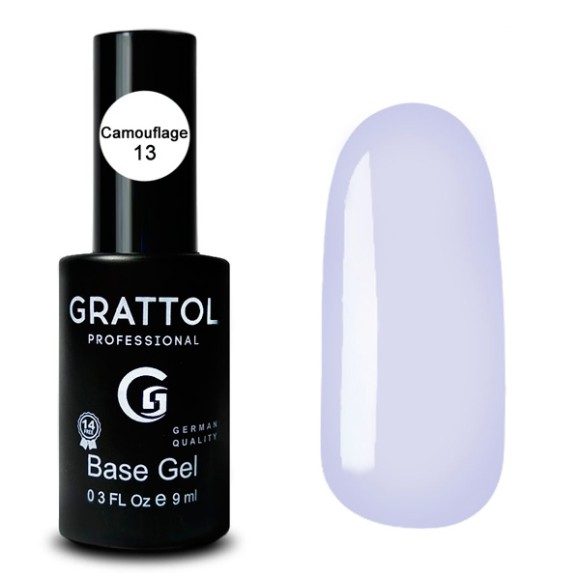 Camouflage 13  9ml Камуфлирующая база для гель-лака Grattol Rubber Base
