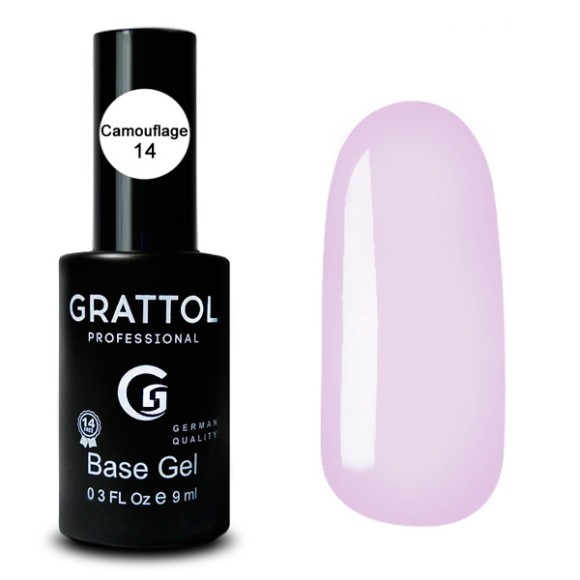 Camouflage 14  9ml Камуфлирующая база для гель-лака Grattol Rubber Base