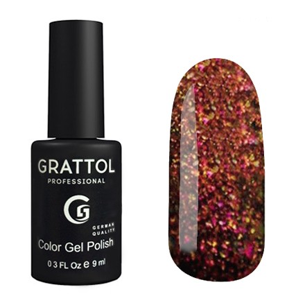 Гель-лак Grattol Хамелеон GTG004 Galaxy Copper, 9мл