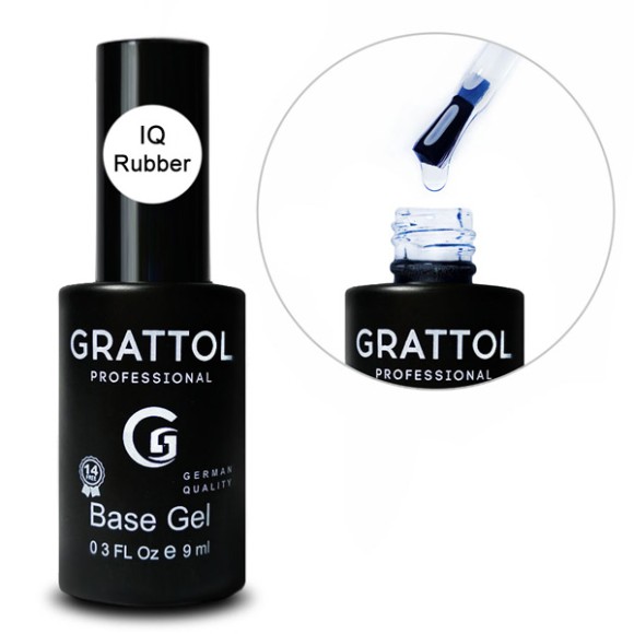 ( 9 мл ) База Каучуковая Гипоаллергенная для гель-лака Grattol IQ Rubber Base Gel