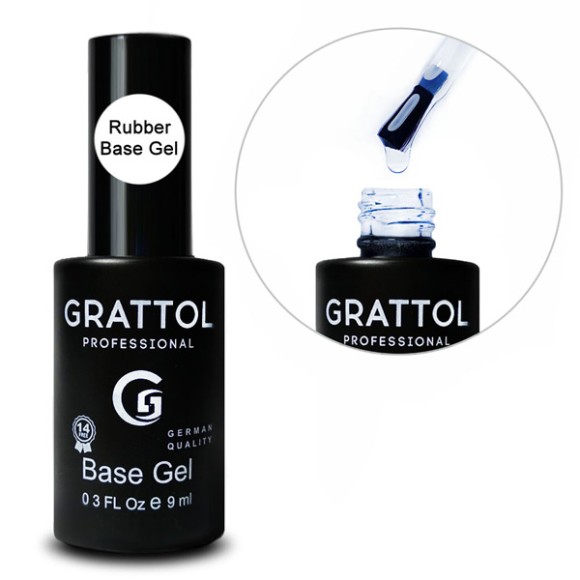 ( 9 мл ) База Каучуковая для гель-лака New Formula Grattol Rubber Base Gel